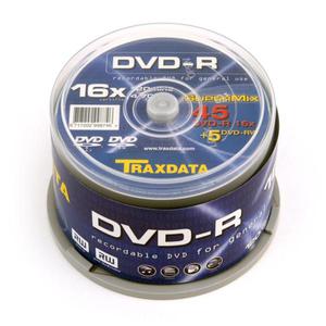 TRAXDATA DVD-R 4,7GB 16X +DVD-RW 2X CAKE*45 +5 9997E3ITRA004