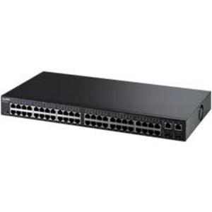 ZyXEL ES-1552 48x 10/100 ExtraSmart switch, 2x 1000Base-T, 2x open SFP slot, DoS prevention, auto VoIP - 2824921833