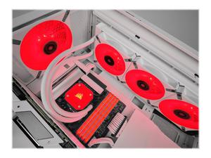 CORSAIR ML140 LED ELITE WHITE 140mm Magnetic Levitation Red LED Fan with AirGuide Single Pack - 2872262747