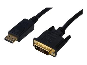 ASM AK-340306-020-S Kabel Displayport z zatrzaskiem 1080p 60Hz FHD Typ DP/DVI-D (24+1) M/M czarny 2m - 2875034332