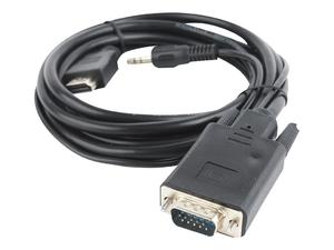 GEMBIRD A-HDMI-VGA-03-10 Gembird kabel HDMI-A(M) ->VGA (F) + audio, na kablu 3m, czarny - 2875034485