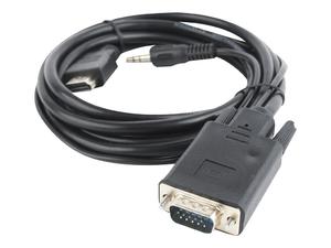 GEMBIRD A-HDMI-VGA-03-6 Gembird adapter HDMI-A(M) ->VGA (F) + audio, na kablu 1.8m, czarny - 2875034497
