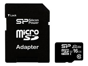 SILICON POWER memory card Elite Micro SDHC 16GB Class 10 up to 85MB/s + Adapter - 2874101707