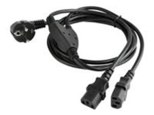 GEMBIRD PC-186-ML6 Gembird kabel zaslajcy komputerowy Y, serwerowy, Euro/2xIEC320 C13 1,8m - 2875034914