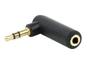 GEMBIRD A-3.5M-3.5FL audio adapter plug 3.5mm right angle adapter 90deg black - 2875035024