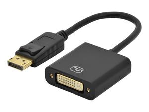 ASM AK-340401-001-S ASSMANN Kabel Displayport 1.1a z zatrzaskiem Typ DP/DVI-I(24+5) M/ czarny 0,15m - 2874328003