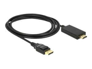 DELOCK 85317 Delock kabel Displayport 1.2 (M) - HDMI-A (M) pasywny 2m czarny - 2874328365