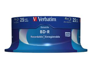 VERBATIM 43837 BluRay BD-R Single layer DATALIFE VerbatimSpindle 25 25GB 6x - 2874559644