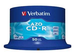 VERBATIM 43343 Verbatim CD-R cake box 50 700MB 52x Crystal DataLife+ AZO - 2875274147