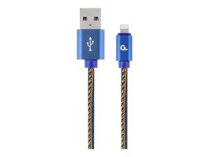 GEMBIRD CC-USB2J-AMLM-2M-BL Gembird Kabel USB do 8-pin (metalowe wtyki, oplot nylonowy denim - jeans) 2m - 2874477116