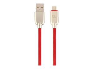 GEMBIRD CC-USB2R-AMmBM-2M-R Gembird kabel micro USB 2.0 AM-MBM5P (metalowe wtyki, kabel gumowany)2m,czerwony - 2874477134