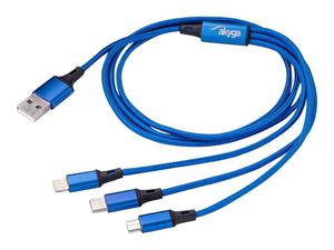 AKYGA Kabel USB AK-USB-27 USB A m / micro USB B m / USB type C m / Lightning m 1.2m - 2875156685