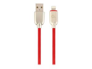 GEMBIRD CC-USB2R-AMLM-2M-R Gembird Kabel Premium USB do 8-pin (metalowe wtyki, kabel gumowany) 2m, czerwony - 2874477236