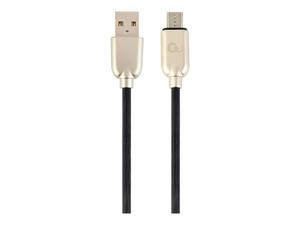 GEMBIRD CC-USB2R-AMmBM-1M Gembird kabel micro USB 2.0 AM-MBM5P (metalowe wtyki, kabel gumowany) 1m, czarny - 2874477267