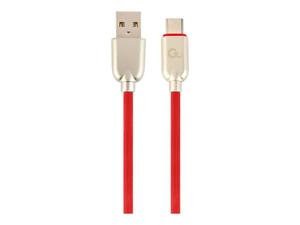 GEMBIRD CC-USB2R-AMCM-2M-R Gembird kabel USB-C 2.0 (AM/CM) metalowe wtyki, kabel gumowany, 2m, czerwony - 2874477299