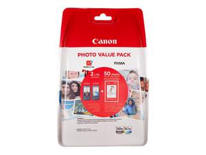 CANON CRG PG-560XL/CL-561XL PHOTO VALUE BL 4x6 Phot PaperGP-501 50sheets + XL Black & XL Colour Cartridges - 2874560252