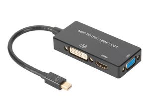 ASM AK-340419-002-S ASSMANN Adapter Mini DisplayPort 1 na 3 HDMI+DVI+VGA kabel multimedialny 0,2m - 2874560461