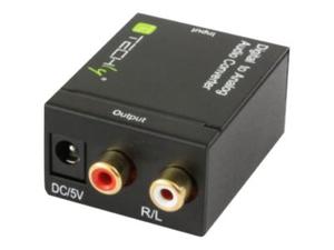 TECHLY 301139 Techly Konwerter cyfrowe Toslink SPDIF, coaxial audio na analog stereo RCA L/R - 2874560494