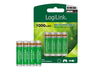 LOGILINK LR03RB4 LOGILINK - Akumulatory AAA, 4 szt Ni-MH, Micro, 1.2V - 2874562355