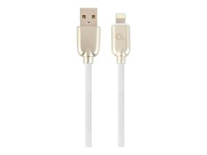 GEMBIRD CC-USB2R-AMLM-2M-W Gembird Kabel Premium USB do 8-pin (metalowe wtyki, kabel gumowany) 2m, biay - 2874959766