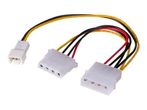 AKYGA Adapter z kablem AK-CA-35 Molex m / 3 pin 12V m / Molex f 2x 15cm - 2875275801