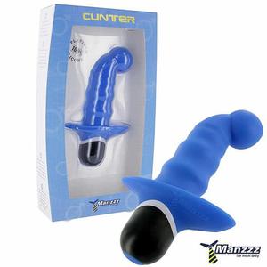 ManzzzToys Cunter Blue - Mski Wibrator analny - 2829016919