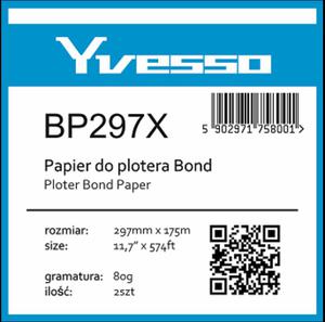 Papier w roli do ksero Yvesso Bond 297x175m 80g BP297X - 2824484305