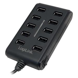 LogiLink 10-Portowy HUB USB2.0 z wlacznikiem ON/OFF - 2877890202