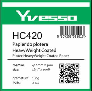 Papier powlekany w roli do plotera Yvesso Heavyweight Coated 420x30m 180g HC420 - 2824488174