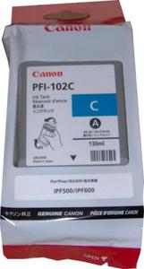 Tusz CANON PFI-102C 130 ml cyan do IPF500/510/600/605/610/650/655/710/720/750/755/760/765 LP17/24 - 2824484613