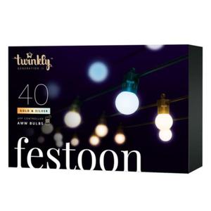 Twinkly Festoon Lights 40 LED AWW black wire Plug F (EU type) 20 m - OUTLET - 2877122026