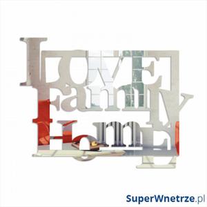 Lustro dekoracyjne LOVE FAMILY HOME DekoSign plexi - 2858306270