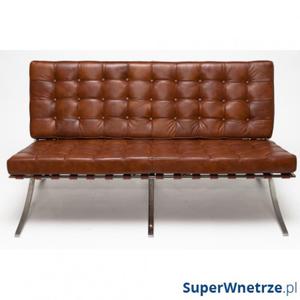 Sofa BA2 2 osobowa, jasny brz skra TP - 2838770542