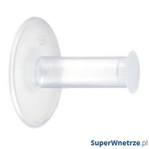 Wieszak na papier toaletowy Koziol Plug'N Roll przeroczysty - 2858135262