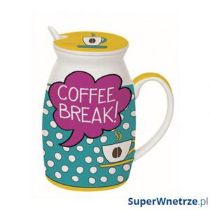 Kubek z yeczk i przykrywk Coffee Break Nuova R2S Have Fun Coffe Break! - 2850393275