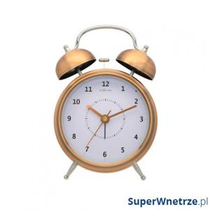 Zegar stojcy 21,5 cm NeXtime Wake Up miedziany - 2843257929