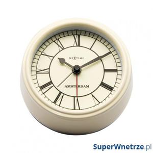 Zegar stojcy 11 cm Nextime Amsterdam kremowy - 2843257900