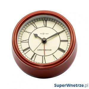 Zegar stojcy 11 cm Nextime Amsterdam czerwony - 2843257898