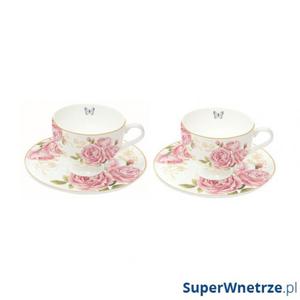 Zestaw filianek do espresso 2szt 75ml Nuova R2S Romantic rowe piwonie - 2845862061