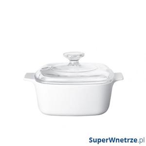 Garnek prostoktny z pokrywk 3 l Corningware Visions biay - 2844549201