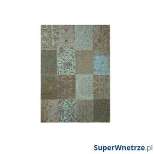 Dywan naturalny 140x200 cm Louis De Poortere Vintage Patchwork Sea Blue turkusowy - 2844547854