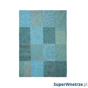 Dywan naturalny 170x240 cm Louis De Poortere Vintage Patchwork Azur turkusowy - 2844547844