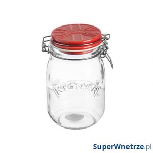 Soik z ceramiczn pokryw 1l Kilner Ceramic Lid Clip Top Jars czerwony - 2852137516