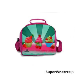 Lunch bag CupCake 28x21cm Smart Lunch SmartTeen rowo-zielony - 2857343241