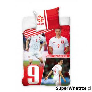 Pociel 160x200+70x80cm Carbotex Robert Lewandowski PZPN czerwona - 2857491658