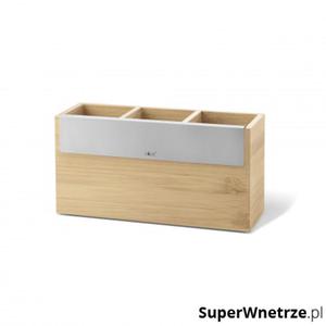 Organizer na narzdzia kuchenne 24x8x12,2cm Zack Scarta bambus/srebrny - 2857491363