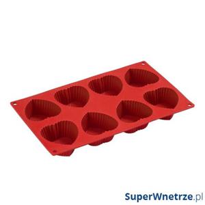 Forma Pavoni Muffin Hearths czerwona - 2834094611