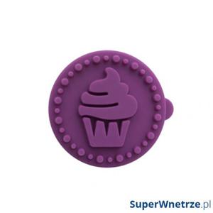 Stempel drewniany do ciastek mini CupCake Birkmann fioletowy - 2857494771