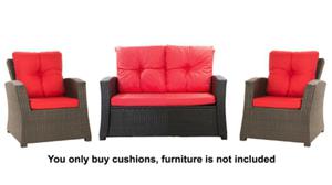 A set of rattan cushions for 4-5 people : Red - 2867852380