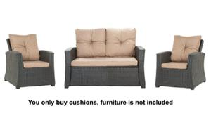 A set of rattan cushions for 4-5 people : Beige - 2867852382